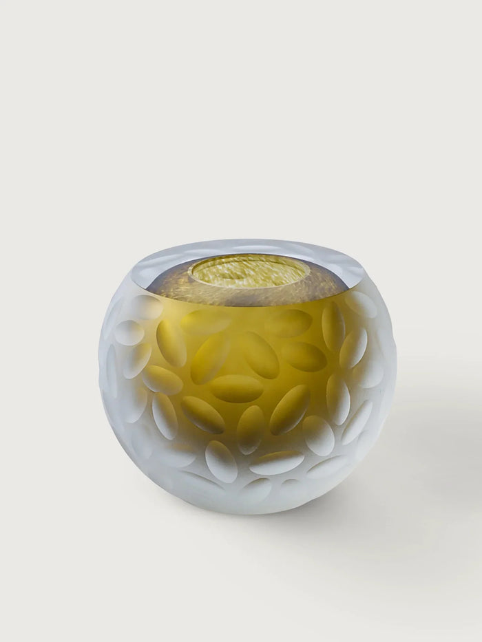 Murano Glass Sphere with Almond Detail I