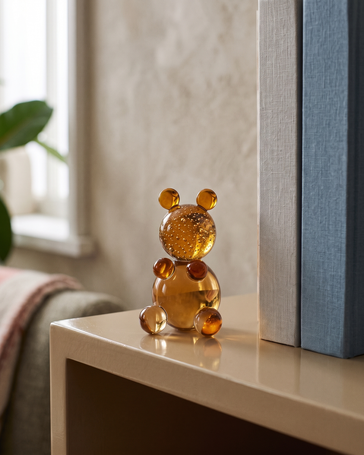 Glass Bear Figurine — styled interior