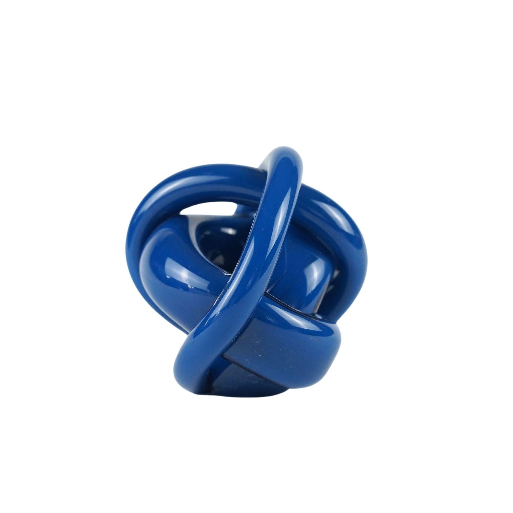 Hand Blown Glass Brown Knot Decorative Object - Handmade Unique Hand - Blown Figurines & Ornaments - Alfiq's Store