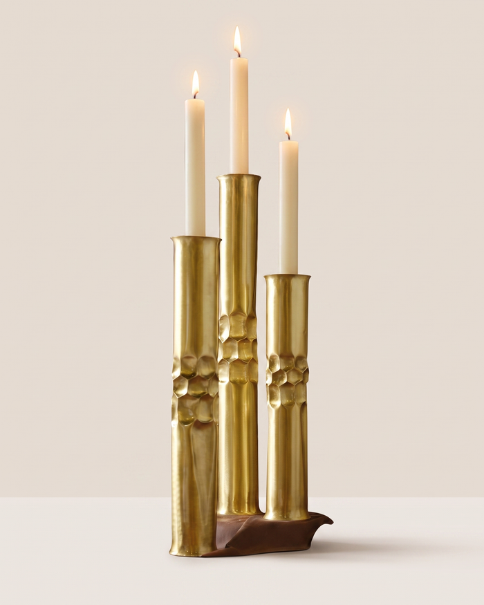 Golden Hive Candle Holder – Set of 3
