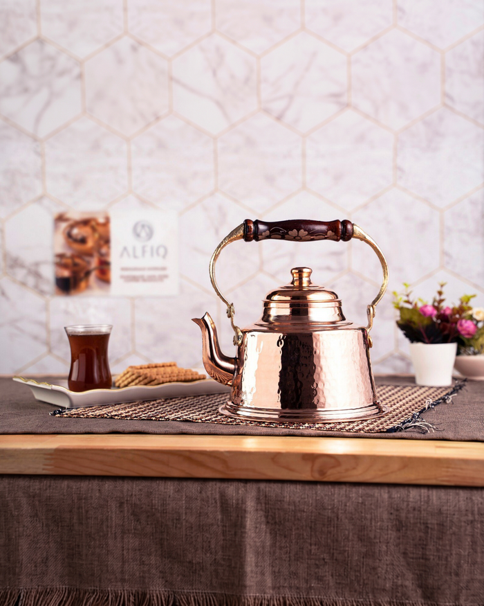Hammered Solid Copper Stovetop Teapot, 1.6 Quart