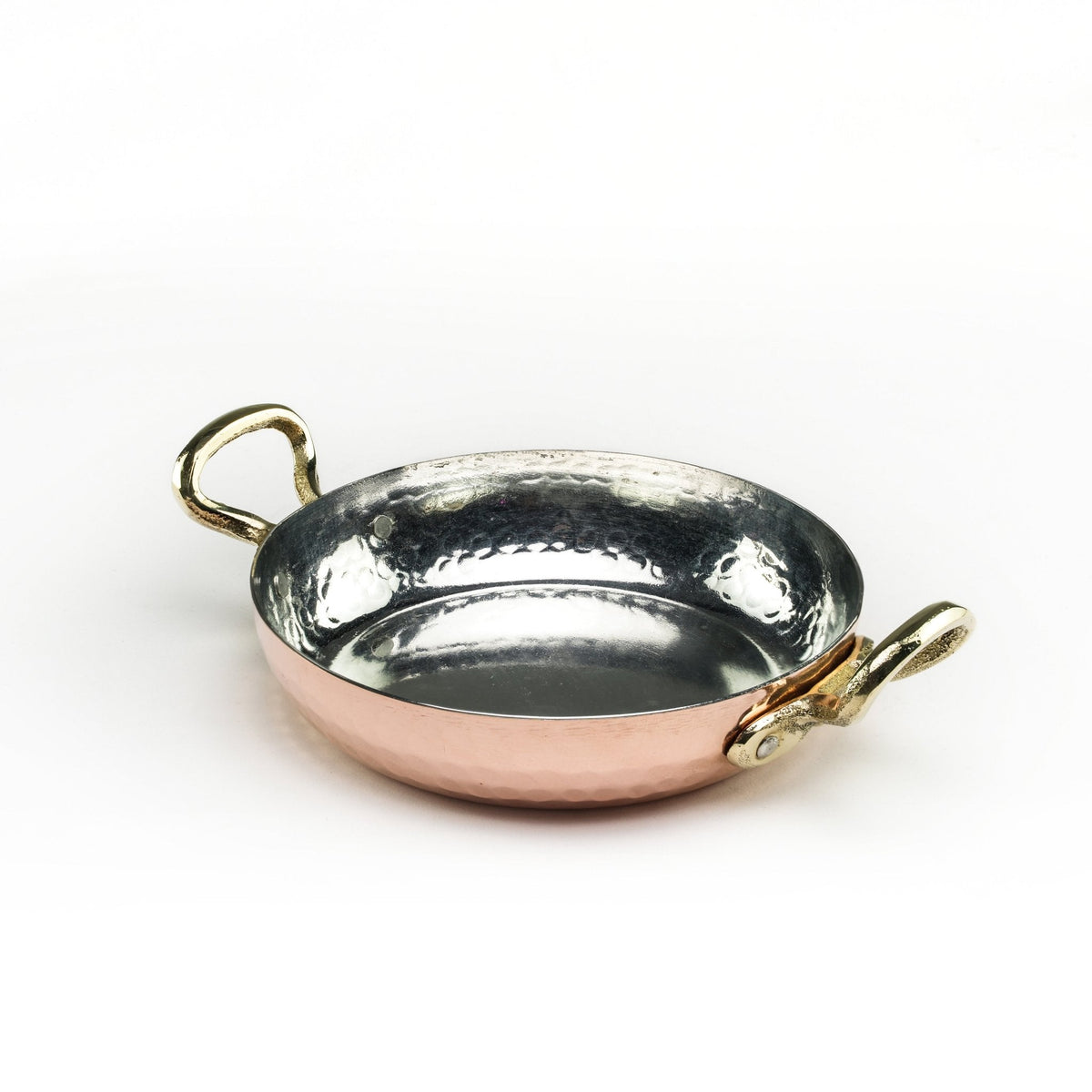 Hand - Hammered Copper Frying Pan with Brass Handles – Authentic Turkish Sahan - Alfiq's Store