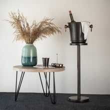 Handcrafted Chrome - Plated Copper Champagne & Wine Ice Bucket with Stand – Elegant Beverage Cooler - Alfiq's Store