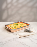 Handcrafted Copper Baking Tray with Tin Lining, 370 mm x 270 mm