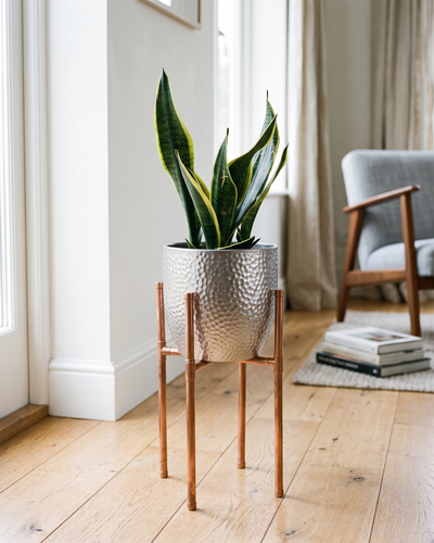 Plant Stand & Planter Holder – 100% Solid Copper, Handcrafted Minimalist Design