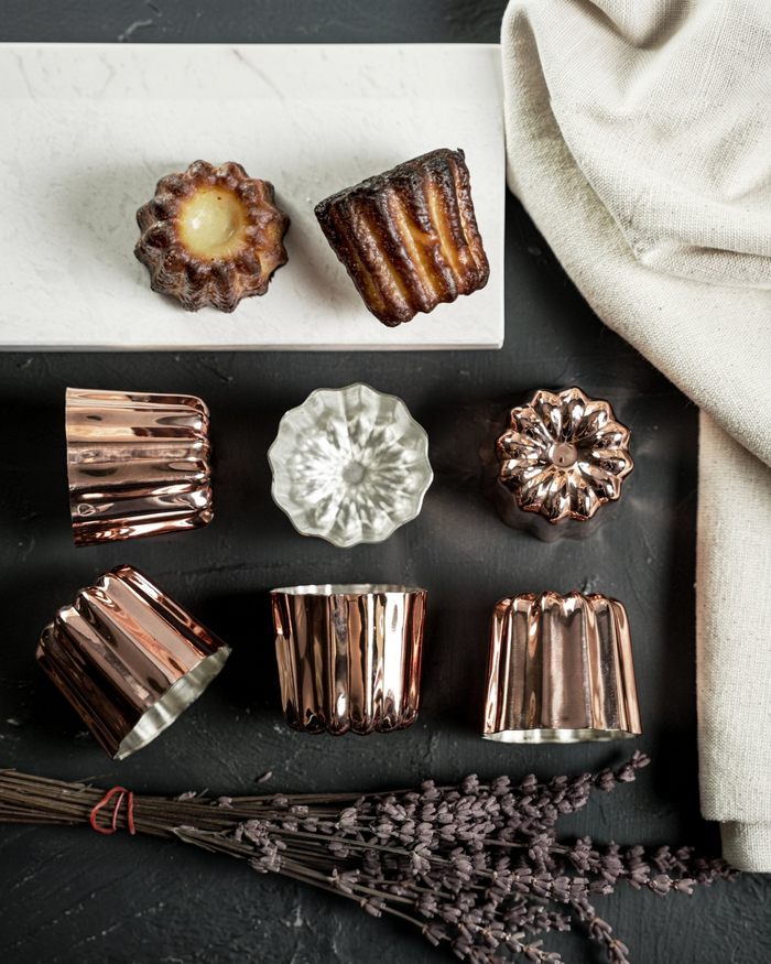 Set of Six Handcrafted French Copper Canelé Molds – Copper Molds for Perfect Pastries