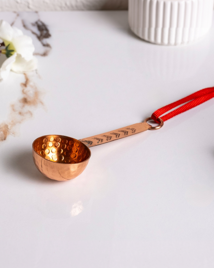 Handmade Copper Dollhouse Ladle Toy & Copper Xmas Tree & Christmas Ornament