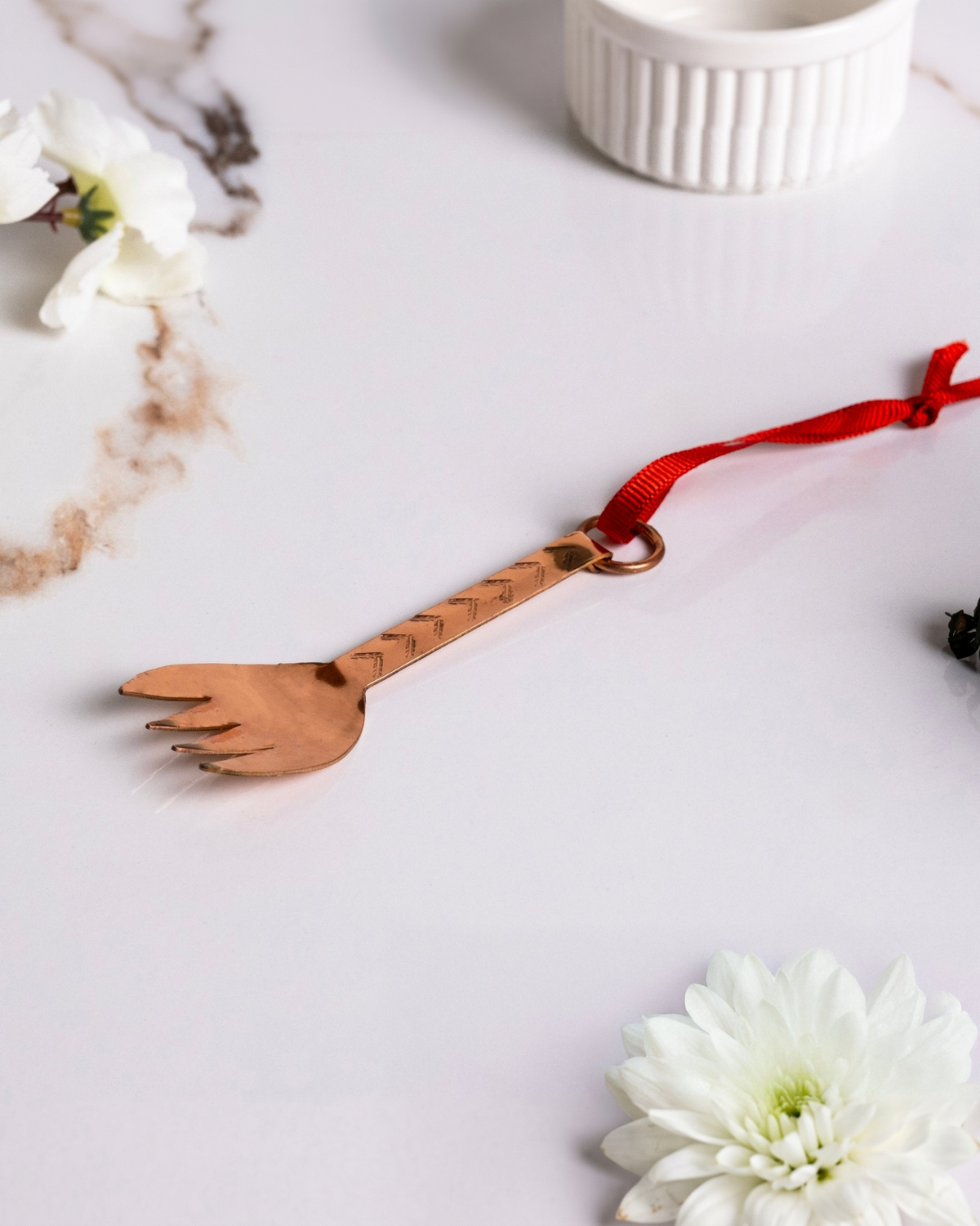 Handcrafted Mini Copper Slotted Spoon – Dollhouse Utensil & Festive Kitchen Decor - Alfiq's Store
