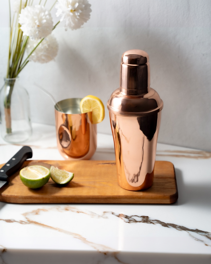 Handmade Copper Cocktail Shaker – Classic Bar Tool for Home & Professional Mixologists