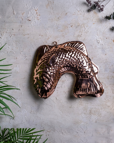 Handmade Copper Fish Cake Mold – Decorative Bakeware & Elegant Kitchen Art Piece