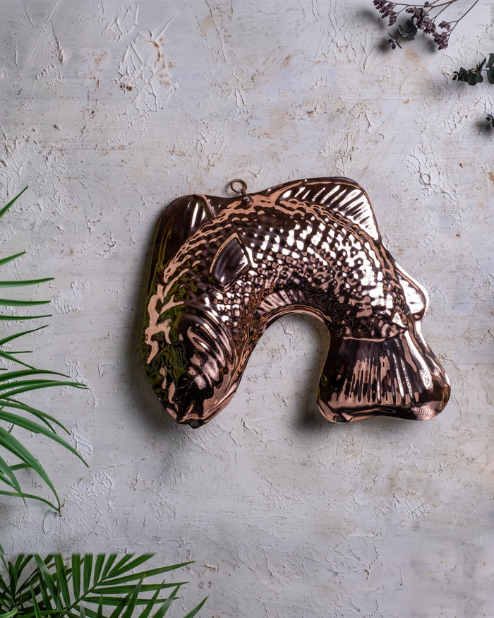 Handmade Copper Fish Cake Mold – Decorative Bakeware & Elegant Kitchen Art Piece