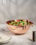 Handmade Copper Salad Bowl, 100% Solid Hammered Copper Serving Bowl