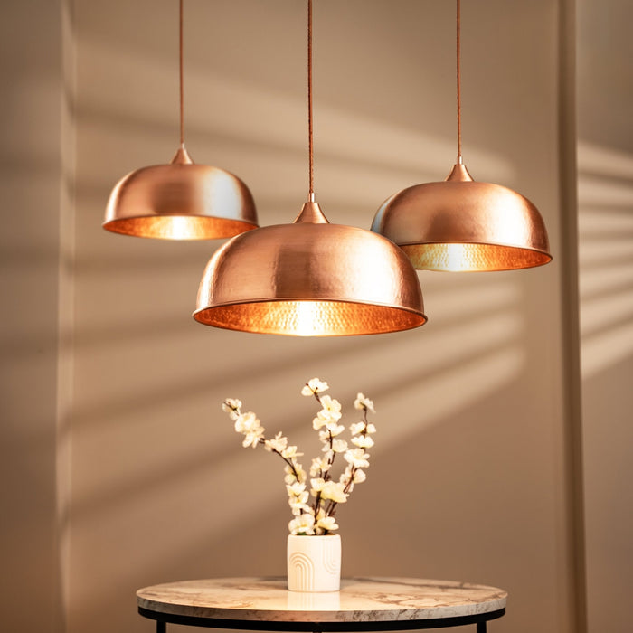 Handmade Matte Copper Pendant Light – Timeless Elegance in a Hand-Hammered Finish