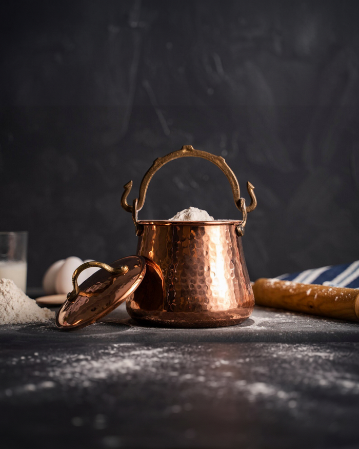 Handmade Pure Copper Canister Set| Coffee Tea Flour Food Safe Storage Box