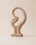 Travertine Abstract Loop Sculpture (One Piece)