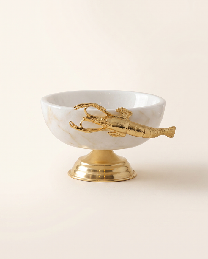 Crayfish Bowl on Brass Base