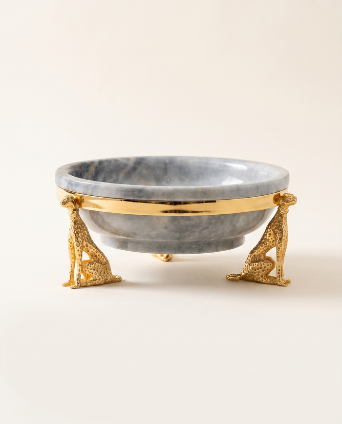 Marble Bowl with Three Slats