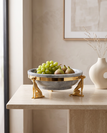 Marble Bowl with Three Slats