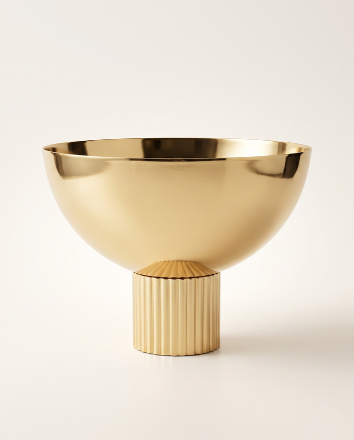 Brass Bowl on Inlaid Base