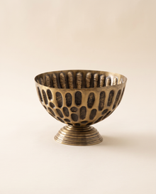 Embossed Brass Bowl – Textured Elegance