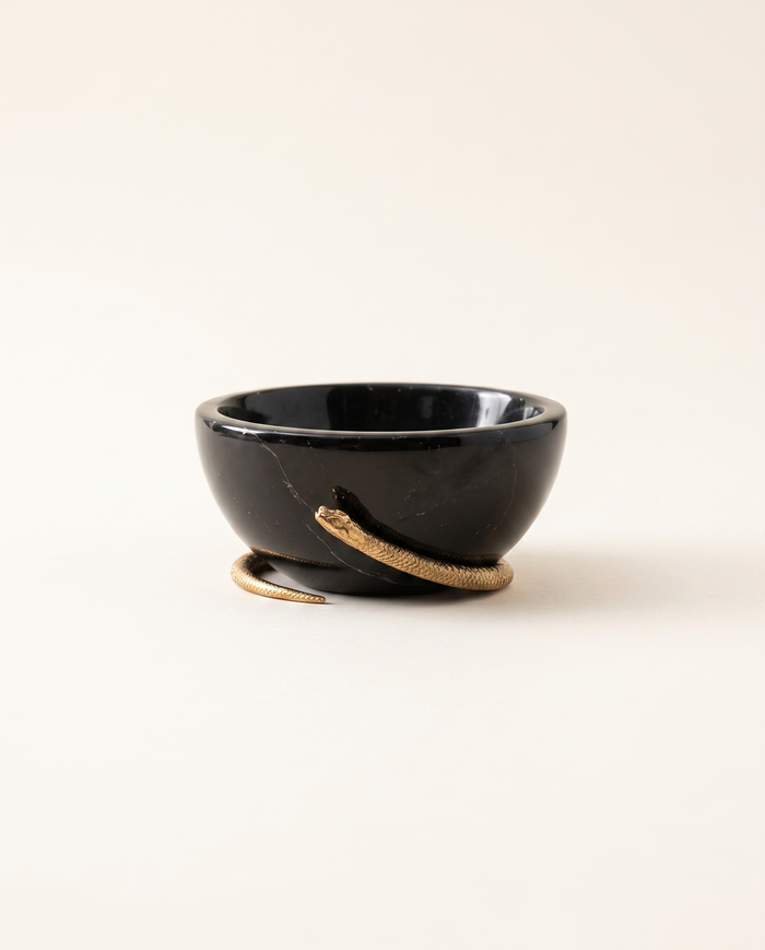 Brass Bowl with Snake