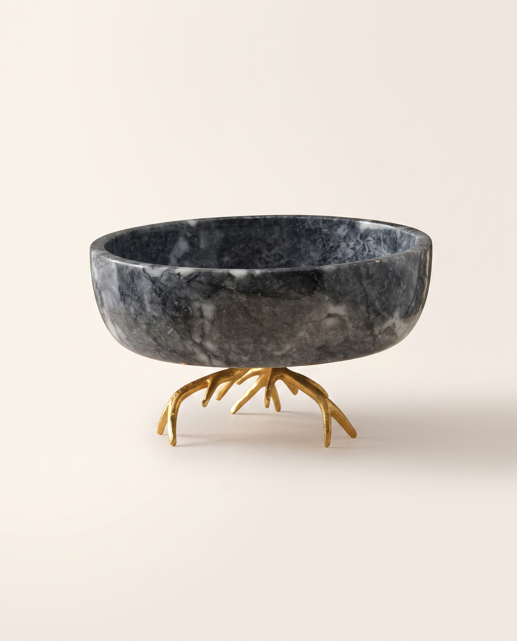 Bowl on Brass Horn Base