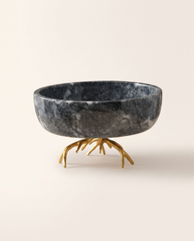 Bowl on Brass Horn Base