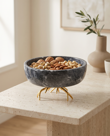 Bowl on Brass Horn Base