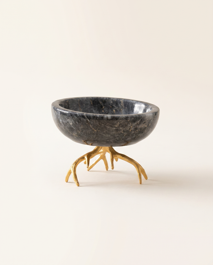 Bowl on Brass Horn Base III