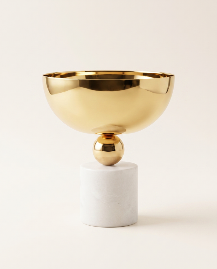 Bowl on Marble Pedestal