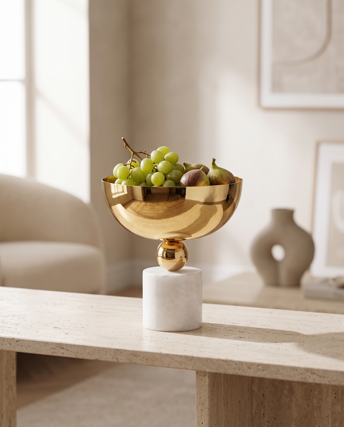 Bowl on Marble Pedestal