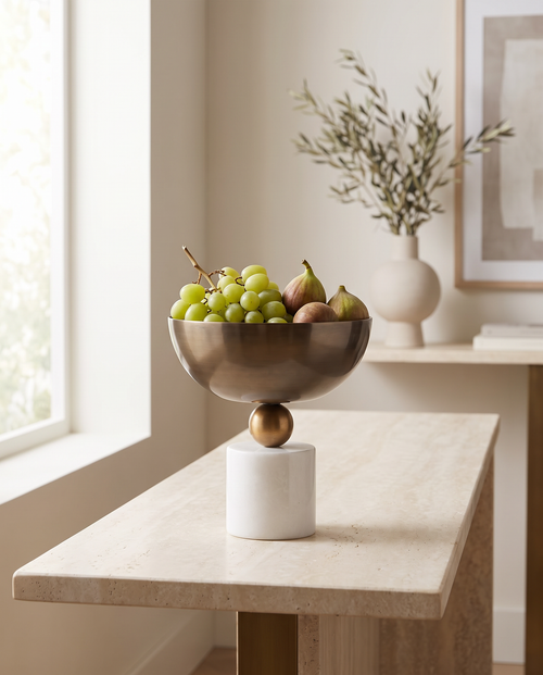 Bowl on Marble Pedestal II