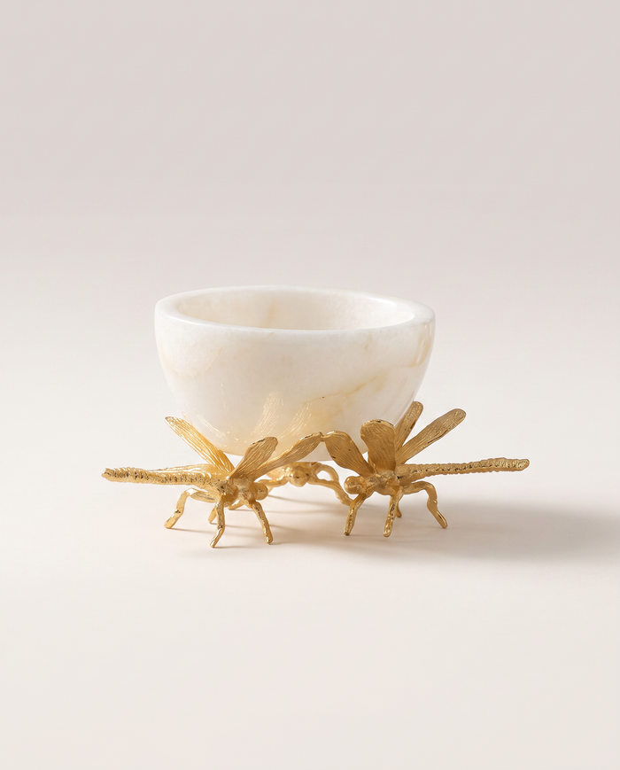 Bowl with Three Dragonflies