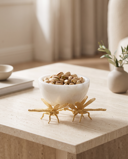 Bowl with Three Dragonflies