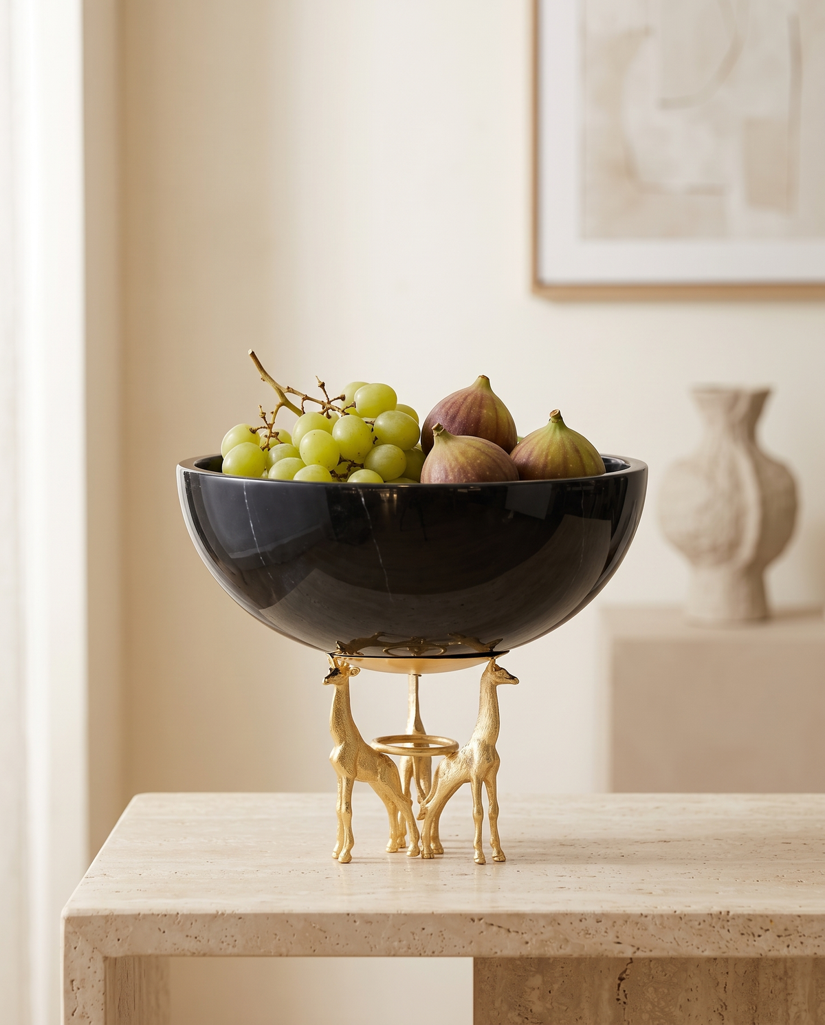 Bowl with Three Giraffes II
