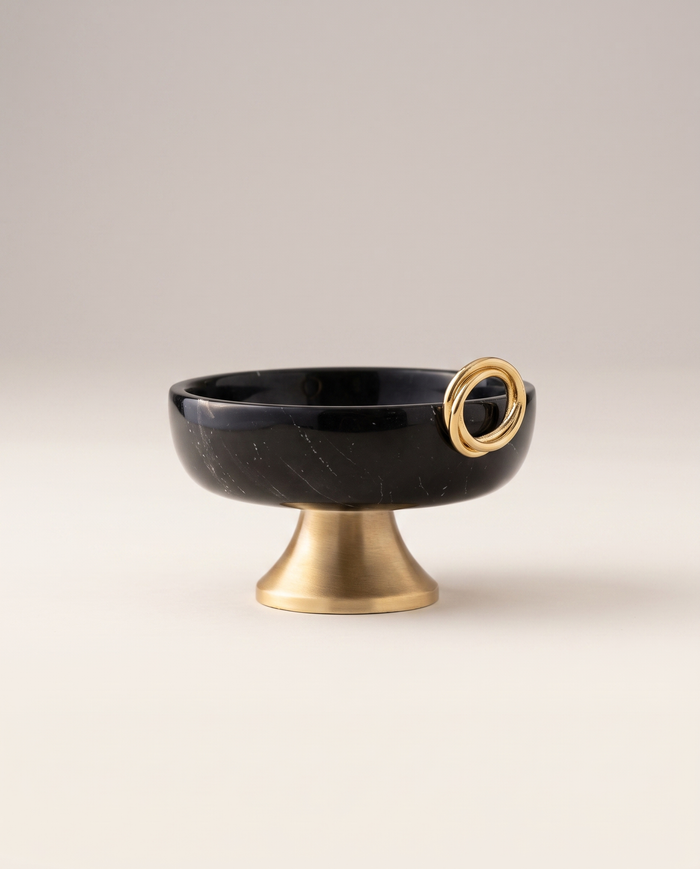 Brass Bowl with Two Rings