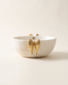 Marble Bowl with Two Angel Wings