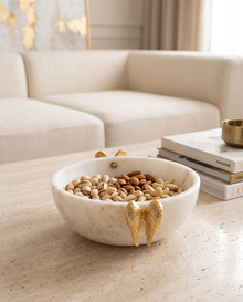 Marble Bowl with Two Angel Wings