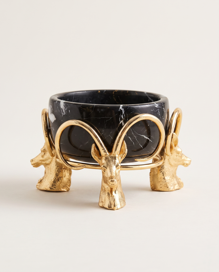 Bowl with Three Goats
