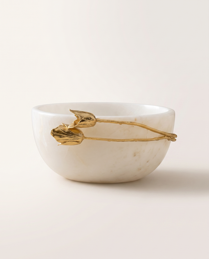 Marble Bowl with Tulip Detail