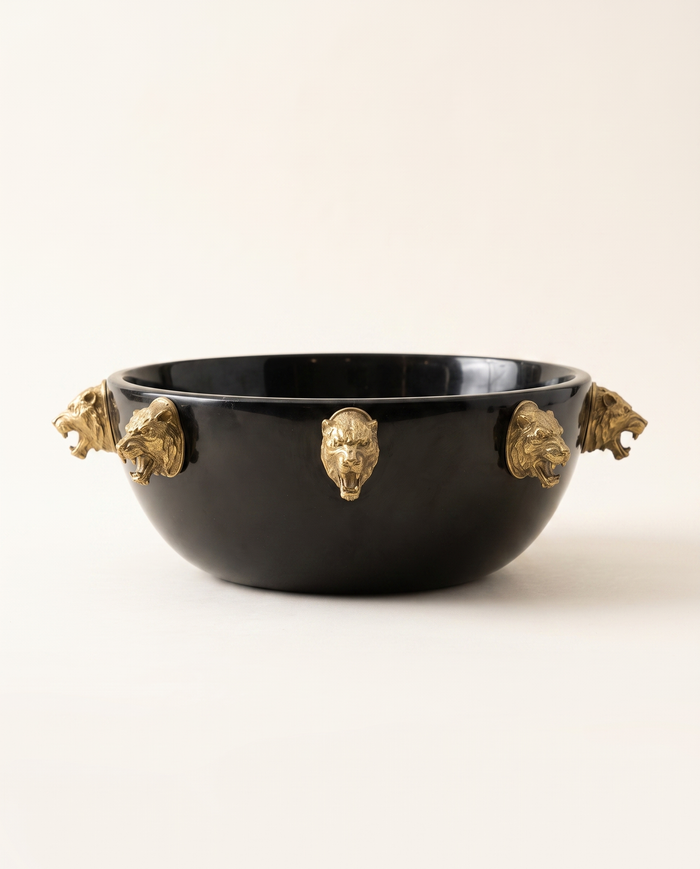 Bowl with Multiple Tigers