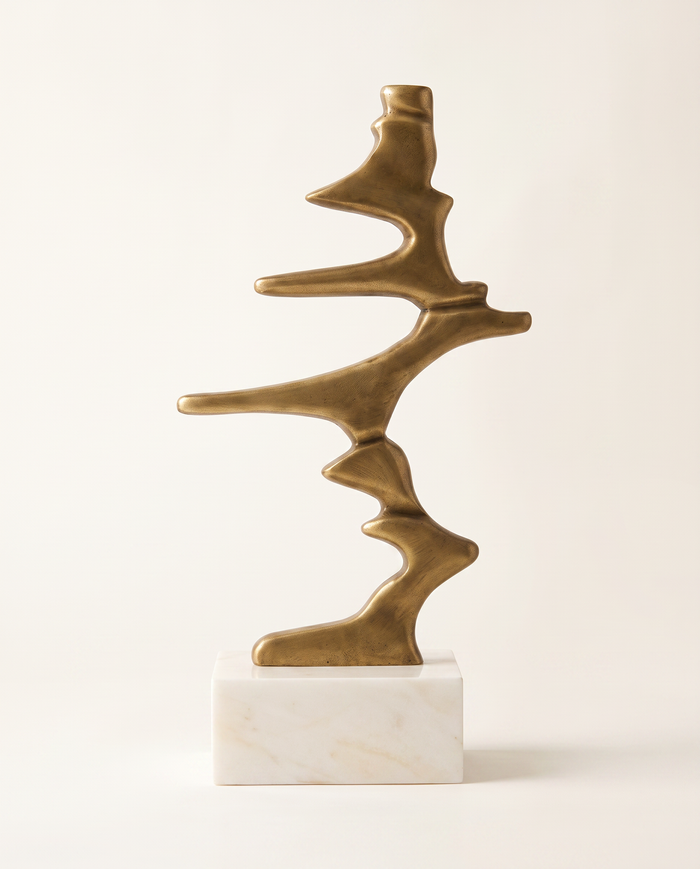 Ban Aged Brass Sculpture