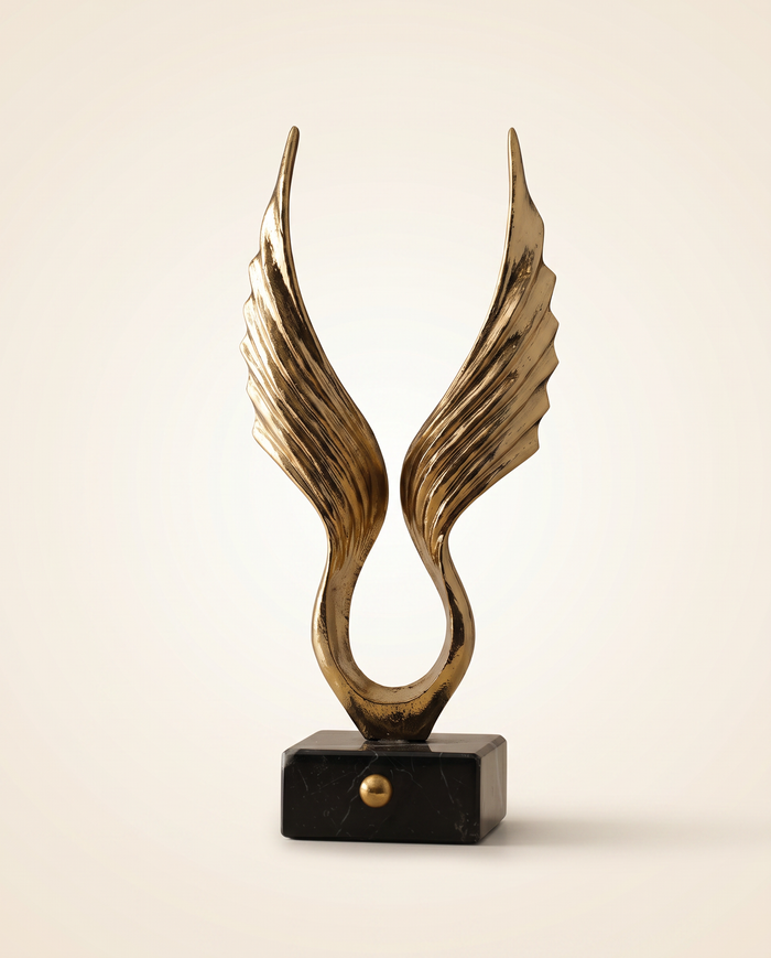 Brass Angel Wing Sculpture