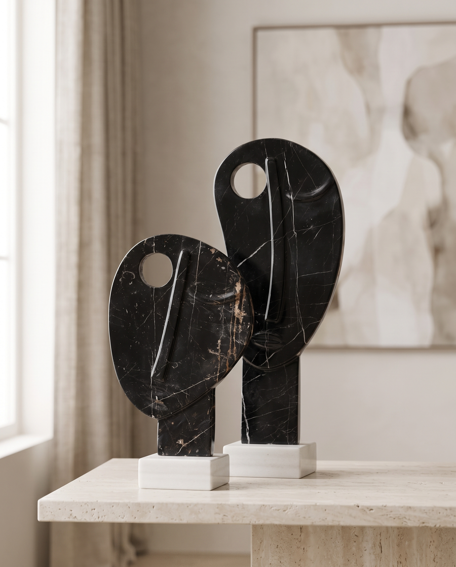 Abstract Marble Face Decorative Object II