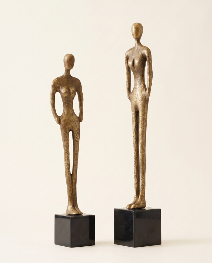 Brass Woman Decorative Object — Antiqued II