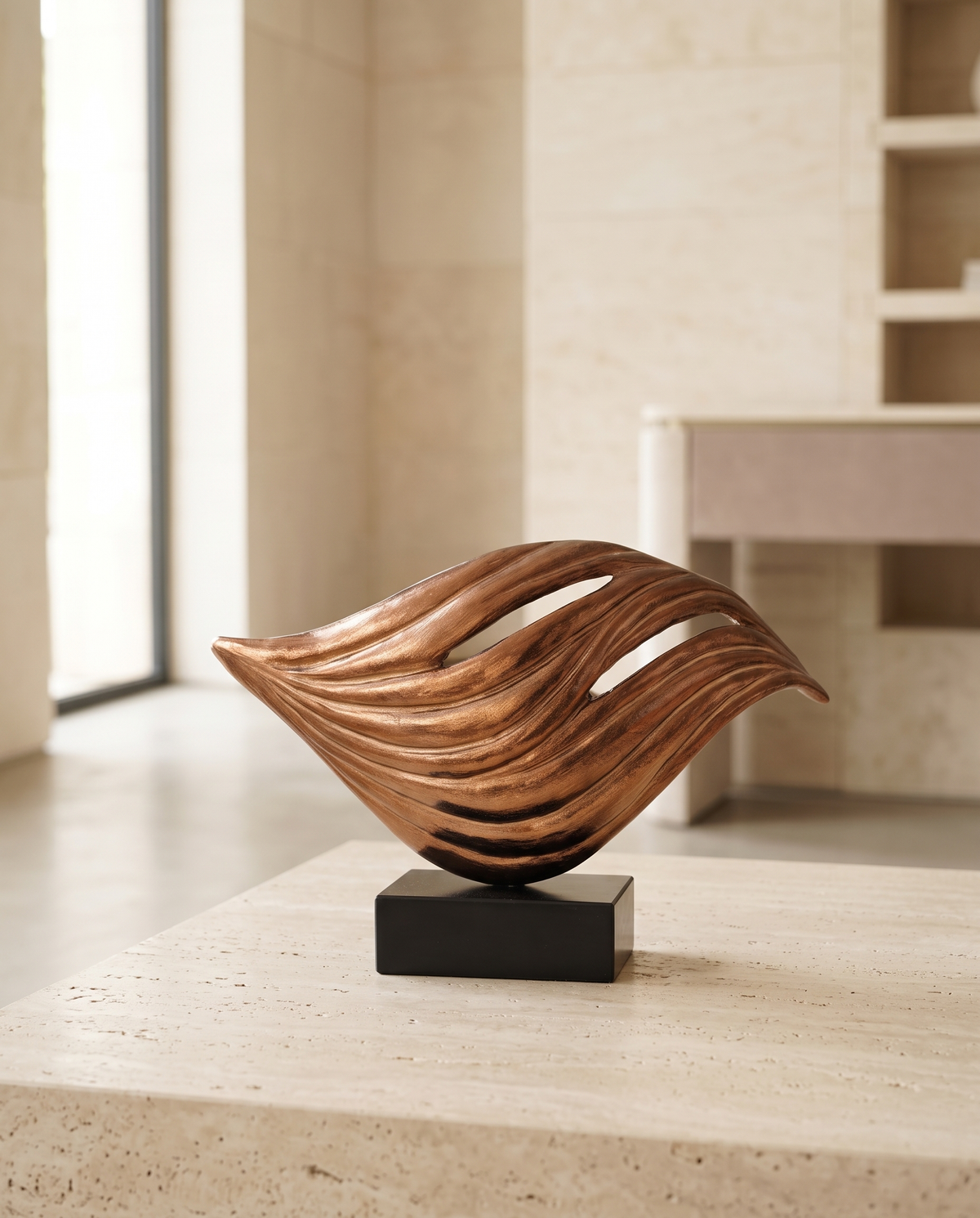 Copper Wave Sculpture – Edza Decor VII