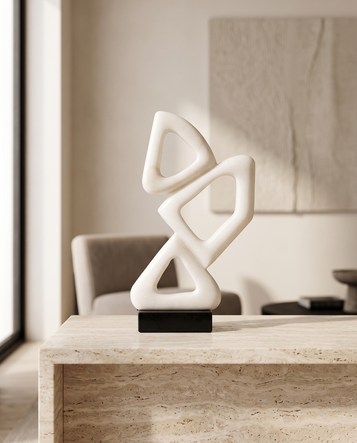 Geometric Marble Sculpture