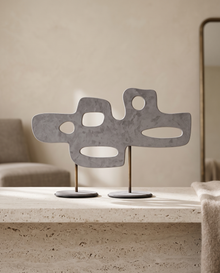 Two-Footed Leather Decorative Object