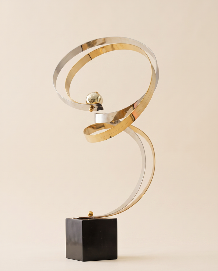 Spiral Decorative Object with Spheres
