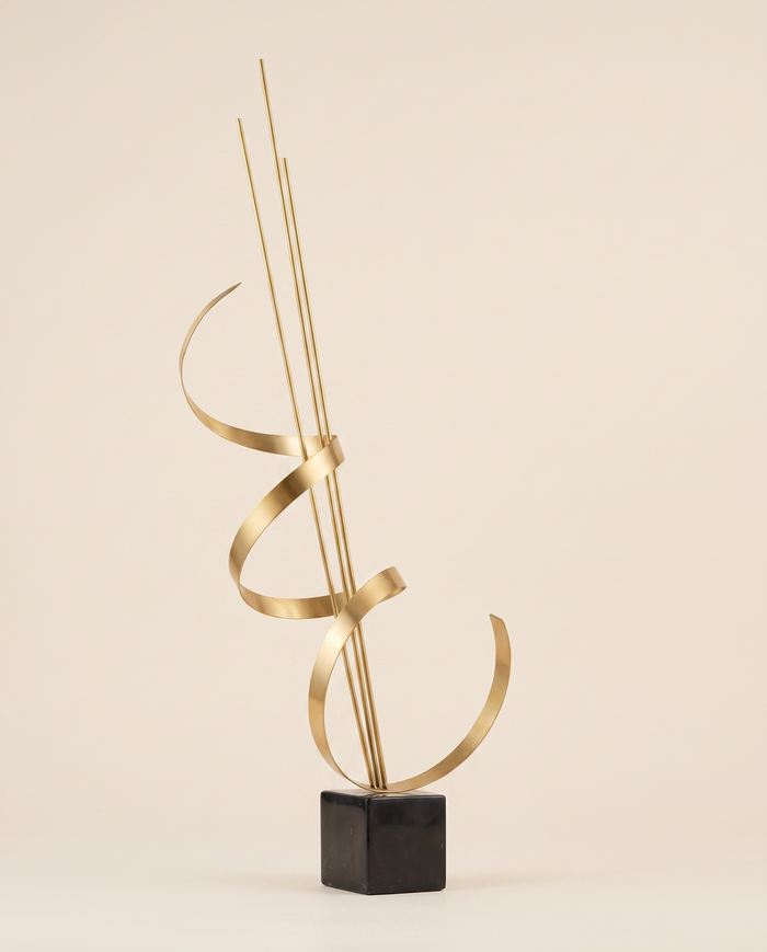 Rod-Detail Spiral Decorative Object
